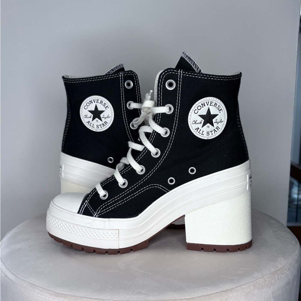 Converse Women's High-Top Black and White Platform Sneakers